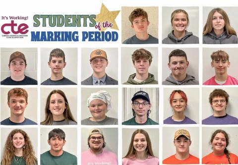 CTE Students of the Marking Period announced