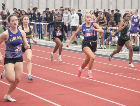 Gladwin’s Breanna Campbell sprinted to top 10 finishes in the 60 and 200 meters at a season-opening indoor meet last Wednesday at Saginaw Valley State University.