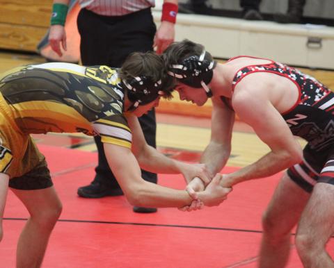 Beaverton Wrestling split against Ogemaw and Farwell