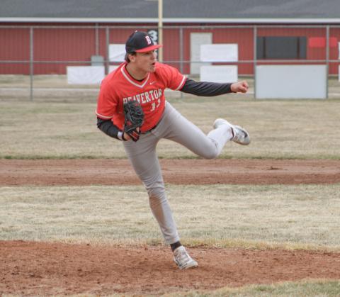 Beaverton’s Landon Love racks up one of his 12 strikeouts in a shutout victory over visiting Oscoda Friday afternoon.