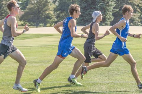 Gladwin’s Gabe Piach competes at the Spartan Invitational at Michigan State’s Forest Akers Golf Course Friday.