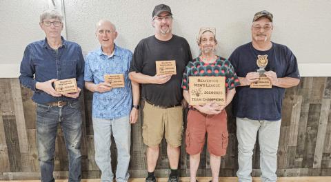 Pictured left to right, We Don’t Care team: Mike Downing, Rodney Claypool, Randal Claypool, Dave Birgel, and Chuck Gifford.