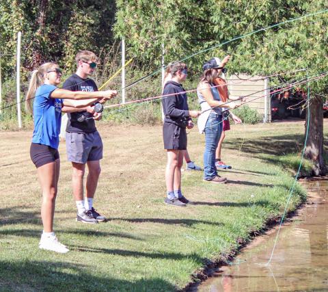 Gladwin Zoology students learn the art of fly fishing