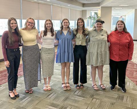 The Jack Pine Conference Academic Teams were honored at a recent banquet at Dow Diamond in Midland. Beaverton’s award-winning scholar athletes pictured left to right: Sophia Swinson, Brynn Beebe, Ava Nickel, Darby McKimmy, Reese Mishler, Grace Hoag and Emma Sherman. Not pictured is Cheyenne Smith.