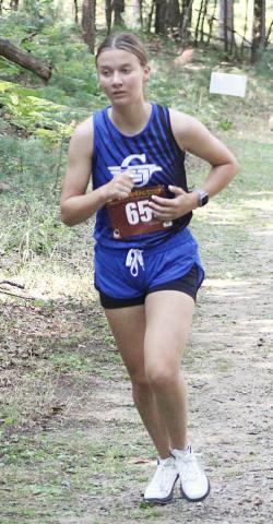 Gladwin’s Olivia Evans posted a career-best time at an invitational at Shepherd last week.