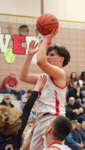 Beaverton’s Landon Love goes up for two during Monday night’s win.