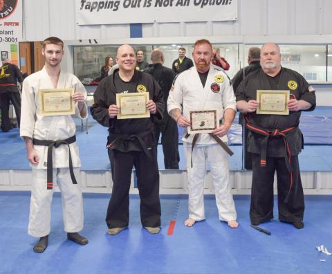 Pictured from left to right: Avery Pirosko, George Goemaere, Brian Klawiter, and Richard Pratt.