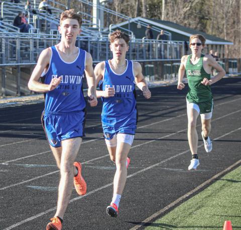 Elijah Christensen and Ben Verellen made up half of the 4x400 relay team that qualified for the Division 2 state meet by placing fifth at the regional Monday.