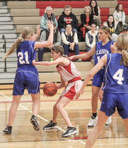 Beaverton drives deep through the Gladwin defense opening up a scoring chance.