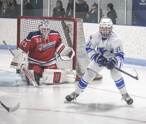 Braeden Guzman scored two goals, including the overtime winner, when Gladwin won a thriller over visiting Genesee on Dec. 21. GLADWIN