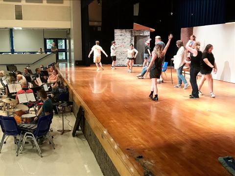 Pictured is a GAFT Fiddler On The Roof rehearsal from last week.