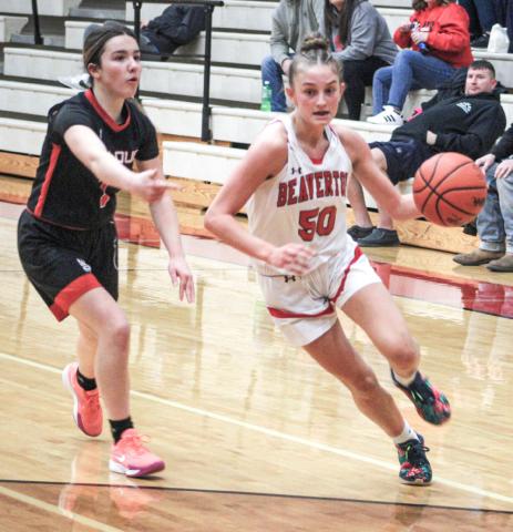Beaverton’s Myah Hubble sprints toward the basket during last Wednesday night’s overtime loss to St. Louis.