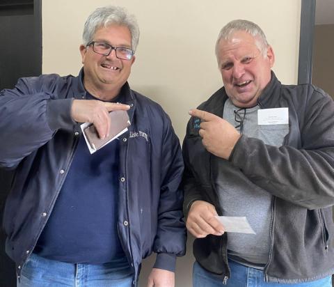 Dave DeLisle (left) and Troy Donn (right) came together to bring their contributions to Christmas Kindness.