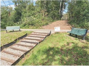 Newly installed benches are along the Trail of Two Cities pathway near the Gladwin Cedar River Trail Head. PHOTOS PROVIDED BY KAREN MOORE