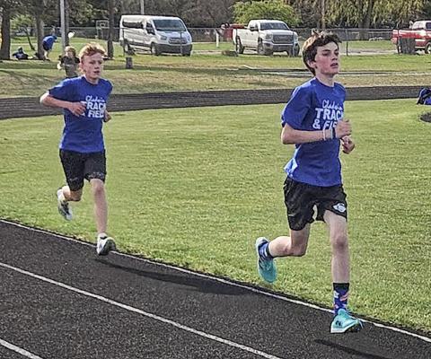 Jonah Griffiths and Ivan Christensen (both 7th graders) have been solid members of the distance squad on the team.
