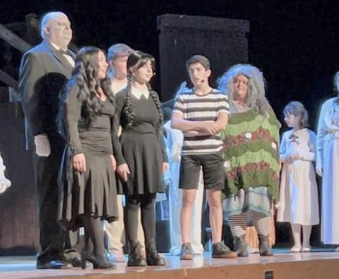 Final scene in Act One of The Addams Family Musical, “Full Disclosure.”