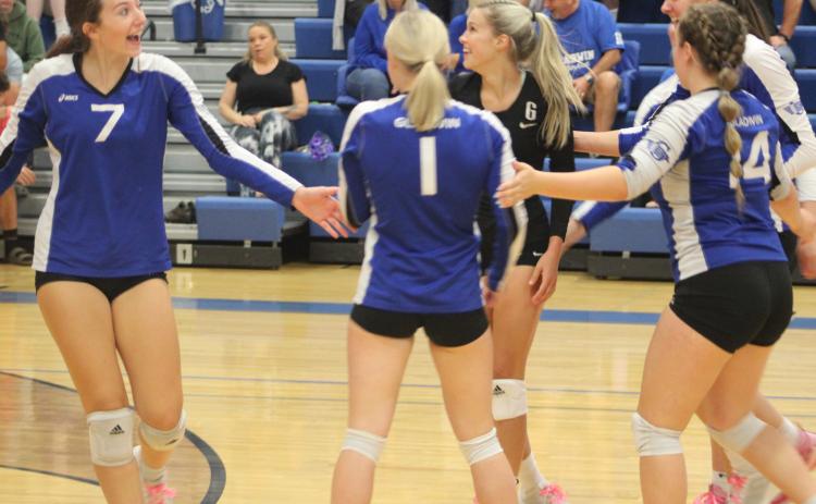 Gladwin players were dominant after the halfway point of the first set.
