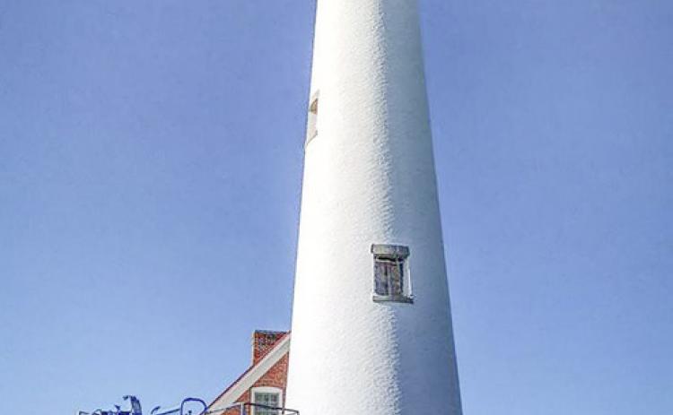 Once the brick exterior was patched, a historic whitewash was applied from top to bottom. The lighthouse is now better preserved and more historically accurate. MIHM ENTERPRISES, INC.