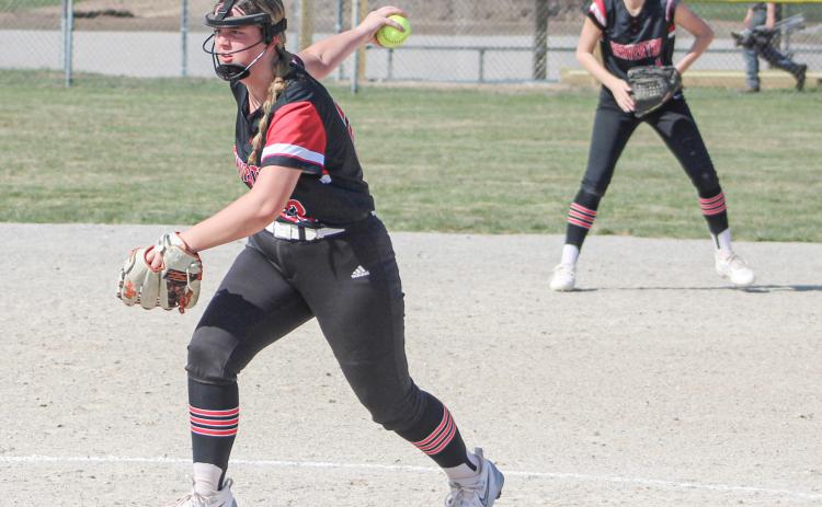 Beaverton’s Brooke Remer pitched the Beavers to two victories in a doubleheader sweep of visiting Blanchard Montabella last Wednesday.