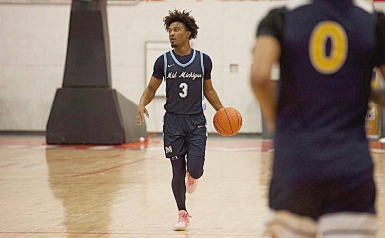 Mid Michigan College point guard, Amonti Greene, during the NJCAA’s All-Star game, May 9, 2026, Las Vegas, Nevada.