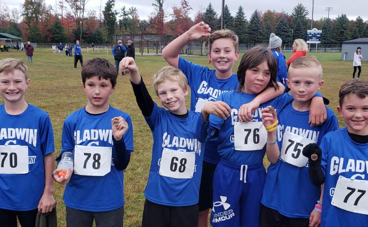 Several of the medal winners in the elementary race on Saturday.