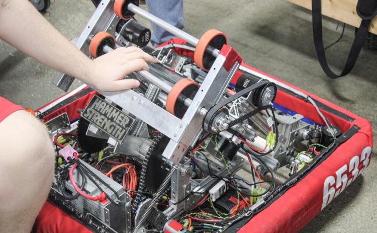 This is the motor the Beaverton robotics team built for last year’s competition. The equipment and instructions to build a brand new one were received on Saturday.