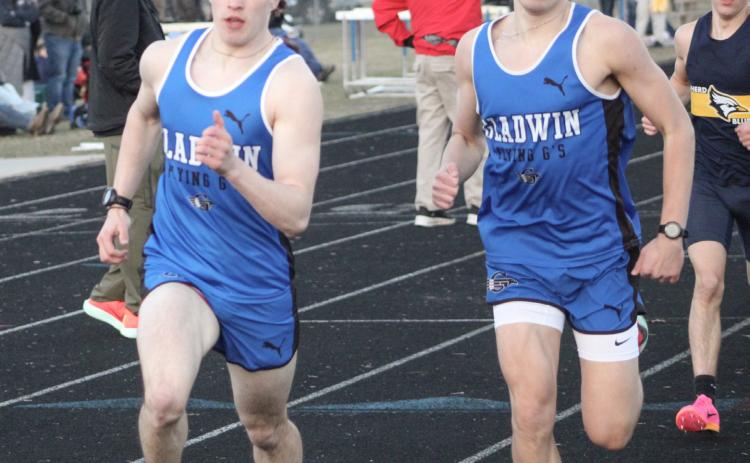 Myles Robinson (left) and Ben Verellen represented Gladwin at the Division 2 boys’ state meet at Hamilton Saturday.