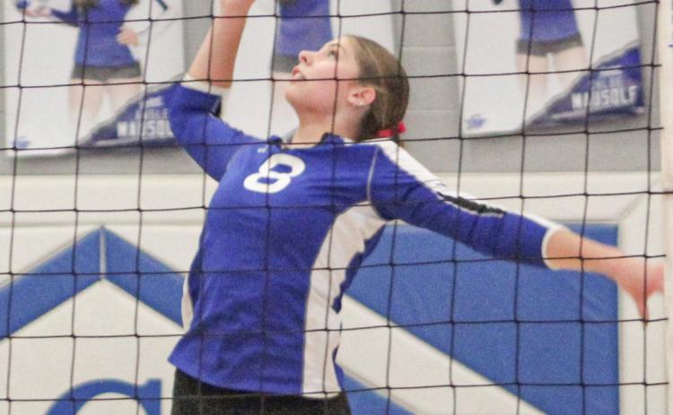 Maddy Pagel and the Gladwin volleyball team played well in last Wednesday’s Division 2 district semifinal battle with Alma, but came up short and lost in four sets.