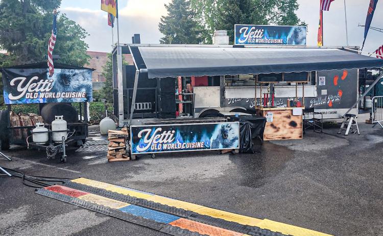 The Yetti Old World Cuisine Food Truck rolled into Novi recently and won two awards at a prestigious BBQ contest. Owners (inset, left to right) Greg, Tracy and Jon Curtis got some air time with Detroit TV newscaster Scott Wolchek.