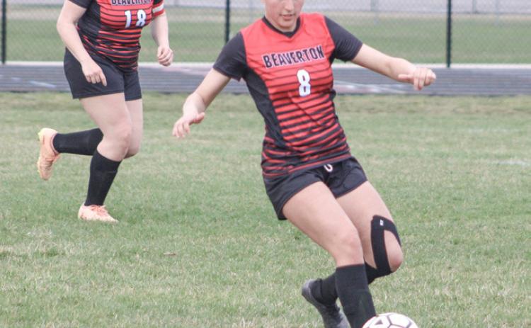 Jaelyn Giner and the Beaverton soccer team split a pair of Jack Pine Conference games last week.