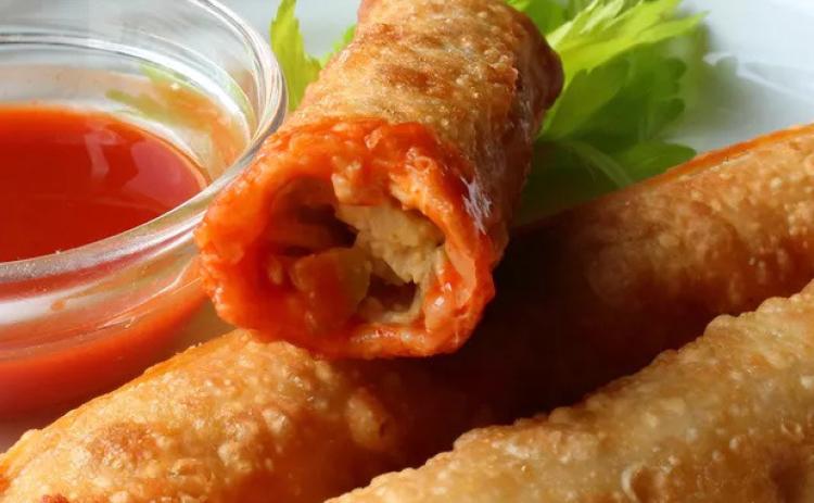 Mini Buffalo Chicken Egg Rolls