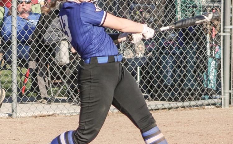Gladwin’s Liz Winchester hit a home run Thursday in the first game of a doubleheader with visiting Bullock Creek.