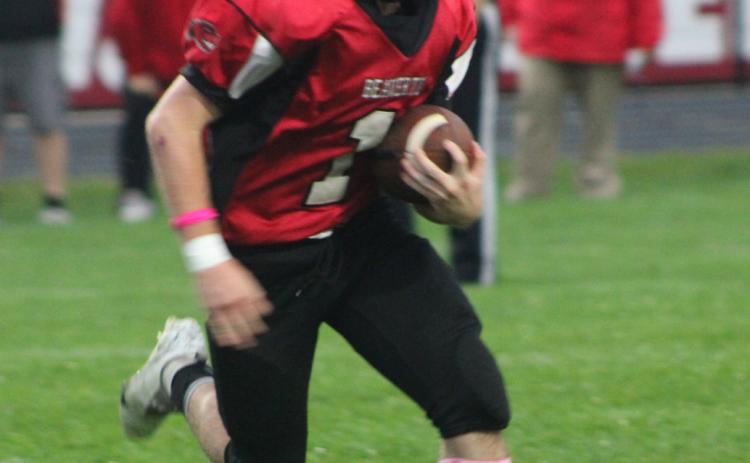 Karter Offenbecker ran for a touchdown to help the Beaverton junior varsity football team top visiting Harrison 22-0 last Thursday for the Beavers first win of the season.