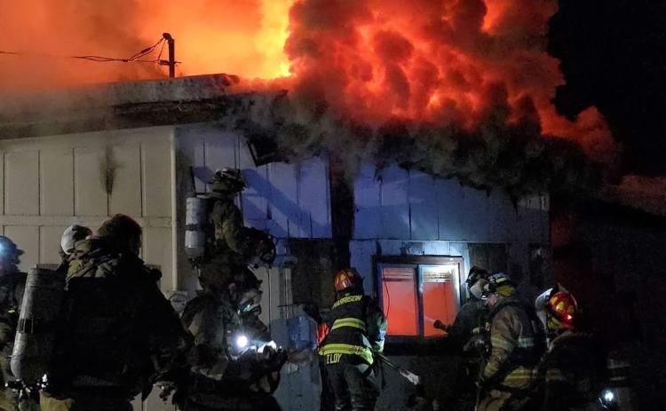 Firefighters respond to Saturday night blaze