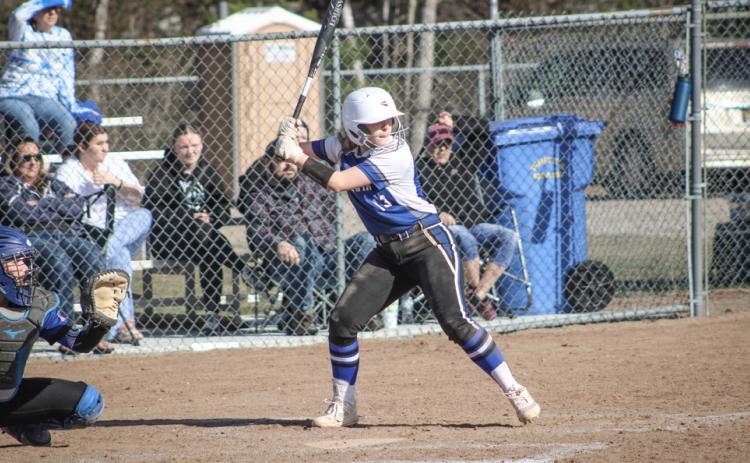 Gladwin’s Liz Winchester gets ready to rip during a recent game. Winchester had four hits in a doubleheader sweep of Roscommon last week.