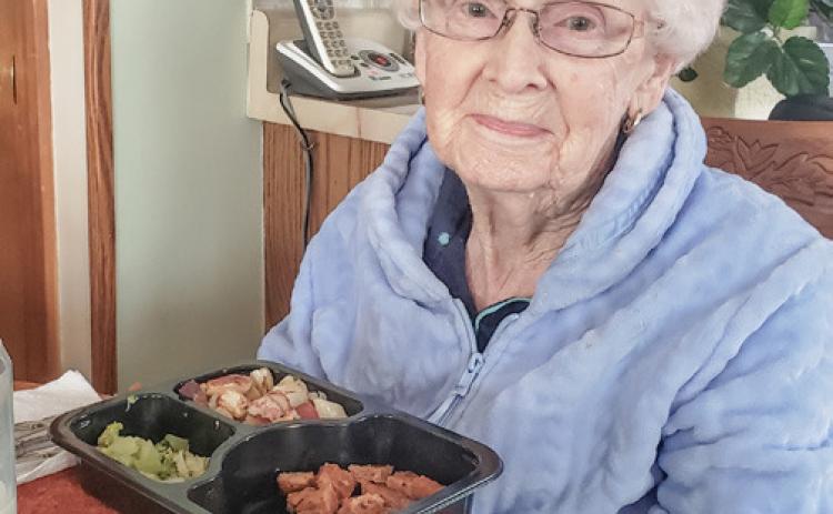 Pictured is a former client, Marian N. formerly of Gladwin, who received meal and then in-home services for seven years before she passed.