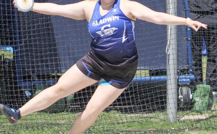 Gladwin’s Makenzie Price finished second in the discus Saturday at the Division 2 state meet in Hamilton.
