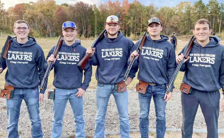 Members of the clay target shooting team at Mid Michigan College. MID MICHIGAN COLLEGE