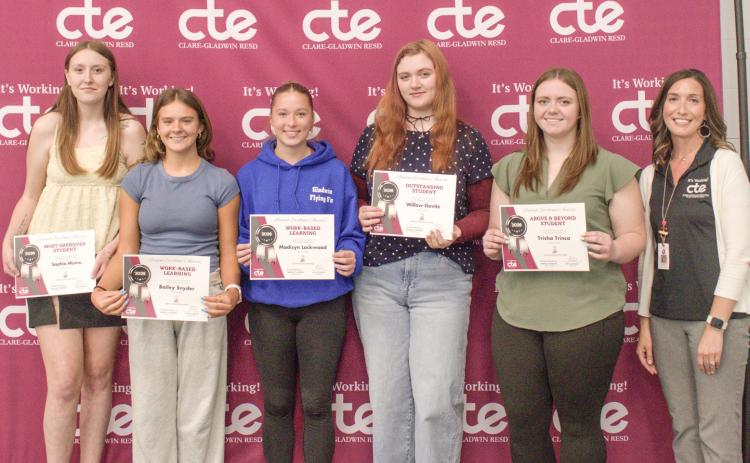Clare-Gladwin CTE Education Occupation students were recognized at the Student Excellence Awards, held at the the new CTE conference room on the Mangus campus. Students received honors in categories such as Above &amp; Beyond, Most Improved, Outstanding, and Work-Based Learning.