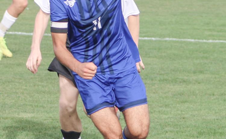 Gladwin’s Drew von Matt bears in on goal during last Monday’s 2-1 victory over visiting Bullock Creek.
