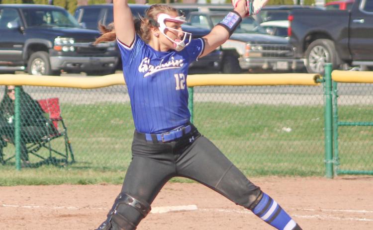 Alexis Farrow pitched a complete game when Gladwin beat Farwell in the first game of a doubleheader Wednesday.