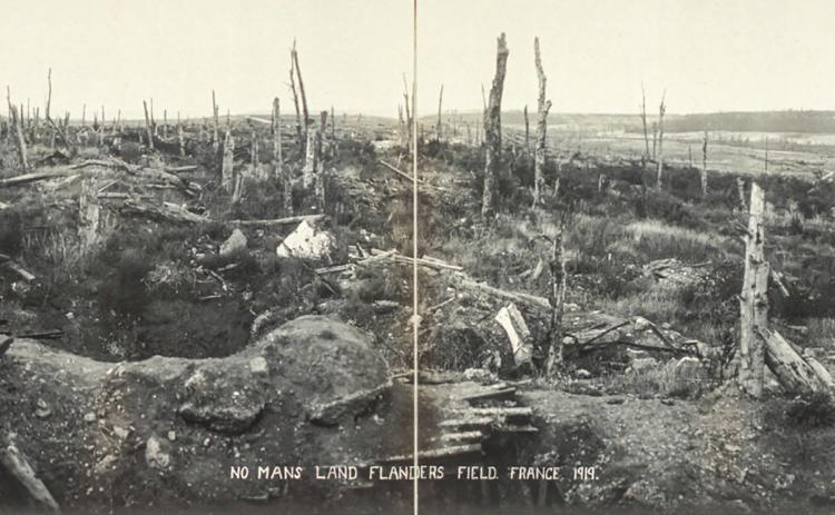 Trenches and No Man’s Land at Flanders Fields. Flanders Fields is a common English name of the World War I battlefields in an area straddling the Belgian provinces of West Flanders and East Flanders as well as the French department of Nord, part of which makes up the area known as French Flanders. WIKIPEDIA