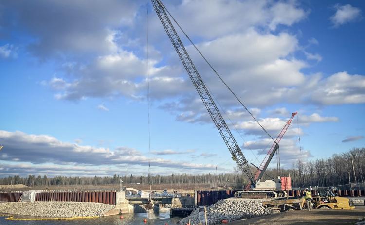 Dredging work being done at Smallwood Dam. PHOTOS PROVIDED BY TRAPANI COMMUNICATIONS