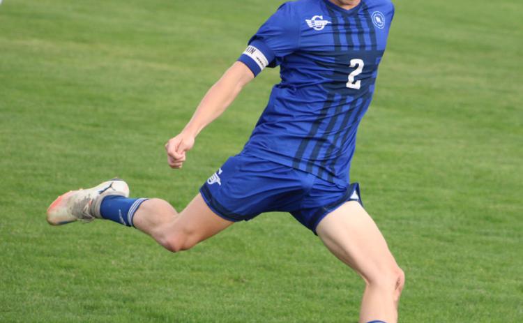 Brady Demory scored the only goal in Gladwin’s victory over Pinconning in the regular season finale last week.