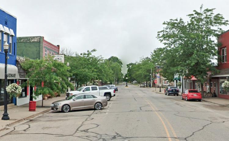 Pictured is downtown Beaverton showing trees to be removed.