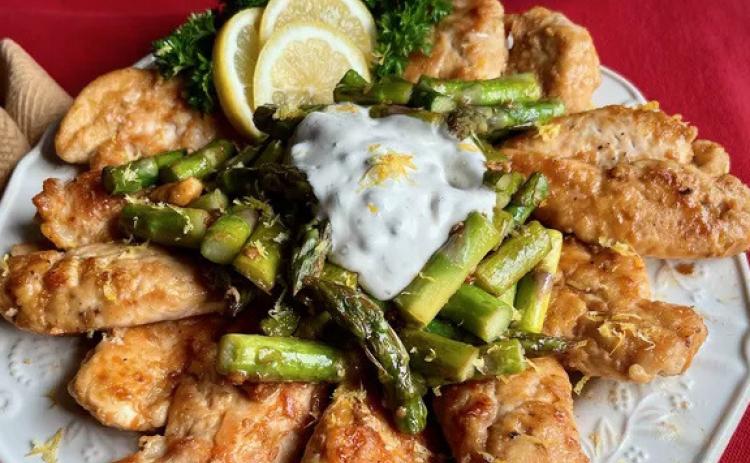 Chicken and Asparagus with Lemon Caper Sauce