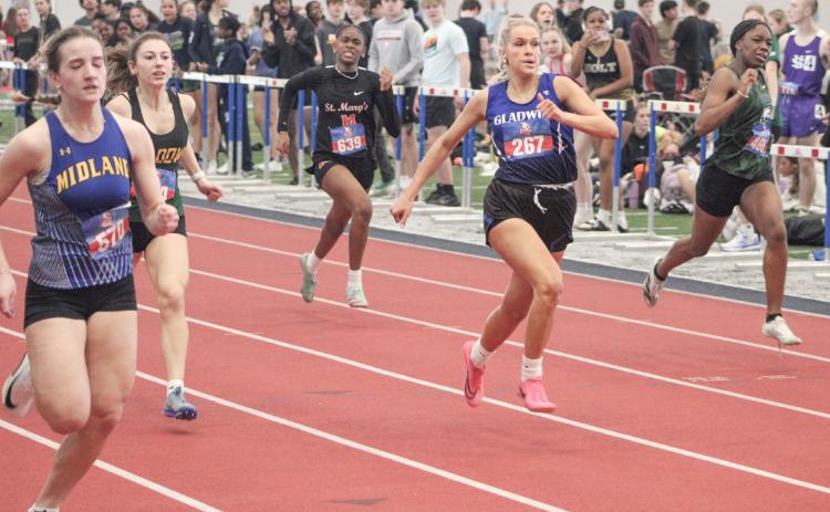 Gladwin’s Breanna Campbell sprinted to top 10 finishes in the 60 and 200 meters at a season-opening indoor meet last Wednesday at Saginaw Valley State University.