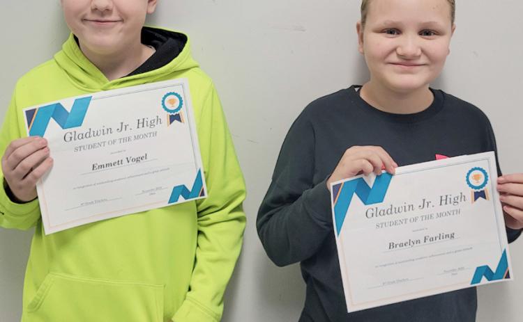 Emmett Vogel and Braelyn Farling