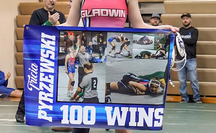 Pyrzewski is Gladwin’s first girl grappler to reach 100 wins