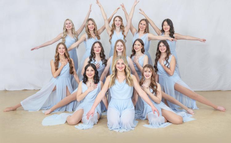 Sr. Lyrical “Goodbye Yellow Brick Road” received a diamond award, as well as first overall and Most Entertaining, with a scholarship to attend nationals. Dancers are pictured left to right, back row: Averie Thurlow, Madi Wendling, Aloisia Graveline, Audrey Schmidt, and Jiayi Rees. In middle: Breelyn Visser, Kaitlyn Kelien, Arabella MacInnes, Zaidee LeVasseur, and Karah Dee. In front: Kenndal Wendling, Braelyn DeLisle, and Gabby Mathews.
